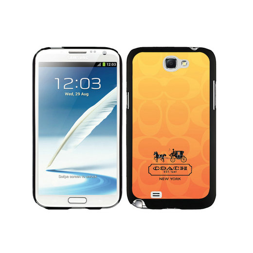 Coach In Signature Orange Samsung Note 2 Cases DTG